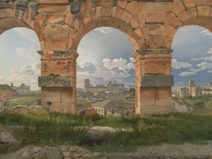 View through Three Arches of the Colosseum, Christoffer Wilhelm Eckersberg