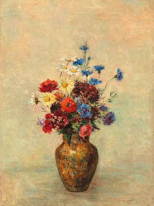 Flowers in a Vase, Odilon Redon